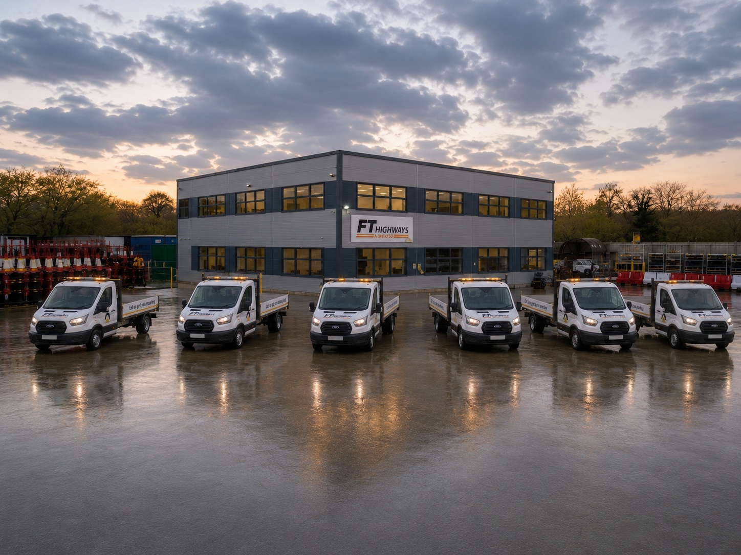 FT Highways head office and fleet